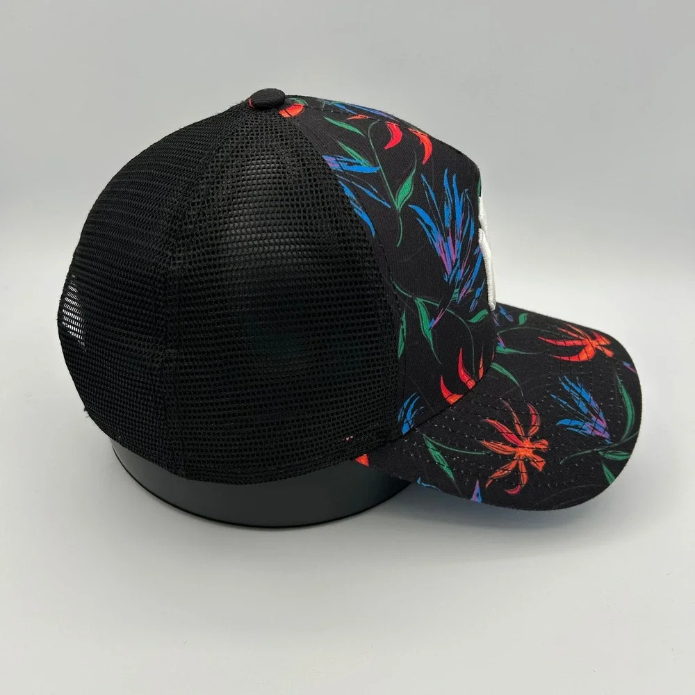 New York Yankees New Era Hat 9FORTY Mens OSFM Black Floral Tropical Streetwear